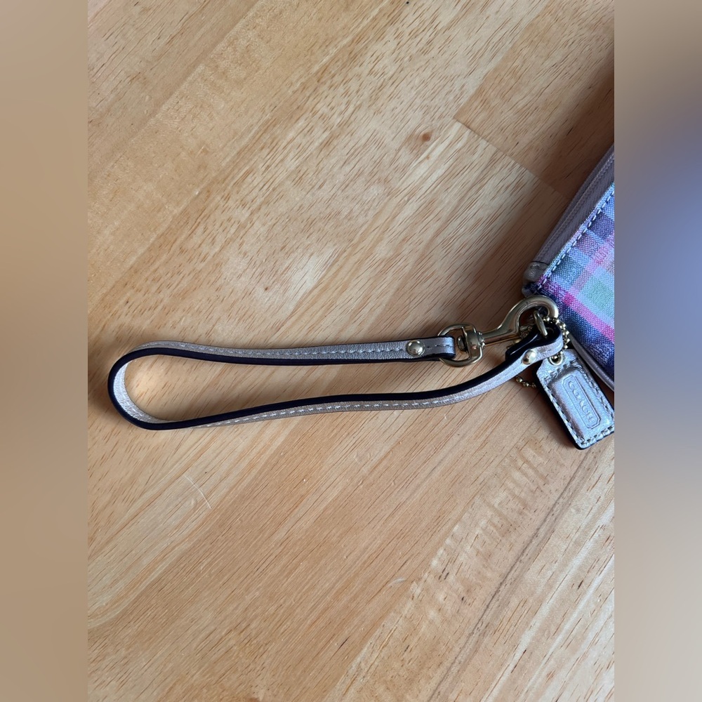 Coach Multicolor Plaid Wristlet - Picture 3 of 12